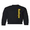CornBorn Iowa Hawkeyes Youth Crewneck Sweatshirt Vertical Offset Hawkeyes - Black - Large view 1