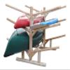 2 Canoes + 4 Kayak/SUP Log Racks, Caribbean Kayak Rack Free-standing Kayak Racks for Outdoor Storage, Florida SUP Storage Stand Shorefront SUP, Canoe Stand Paddle Board - Canyon Brown view 2