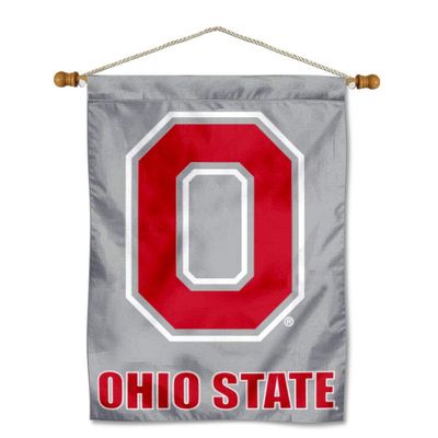 Ohio State Buckeyes Block O Banner with Hanging Pole