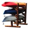 3-Place One-Sided Kayaks/SUP Log Racks, Freestanding Kayak Rack Outdoor, Surf Board Racks for Storage, SUP Paddle Board, Standing Kayaks Storage - Canyon Brown view 2