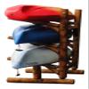 3-Place One-Sided Kayaks/SUP Log Racks, Freestanding Kayak Rack Outdoor, Surf Board Racks for Storage, SUP Paddle Board, Standing Kayaks Storage - Canyon Brown view 3