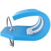 Shacke Initial Luggage Tag with Full Privacy Cover and Stainless Steel Loop - Aqua Teal (Letter D) view 4