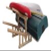 2 Sunfish Sailboat + 2 Canoes/Kayak Log Racks, Heavy Duty Kayaks Garage Storage Rack, Canoe Stand, Sailboat Storage, Canoe Boat Outdoor Equipment - Unfinished view 1