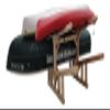 2 Sunfish Sailboat + 2 Canoes/Kayak Log Racks, Heavy Duty Kayaks Garage Storage Rack, Canoe Stand, Sailboat Storage, Canoe Boat Outdoor Equipment - Unfinished view 4