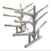 Log Kayak Rack 6-Place, 2 Canoes + 2 Kayaks + Two SUP Caribbean Kayak Rack Heavy Duty Free-standing, Seaside, Outdoor Storage, Lakeside - Canyon Brown view 3