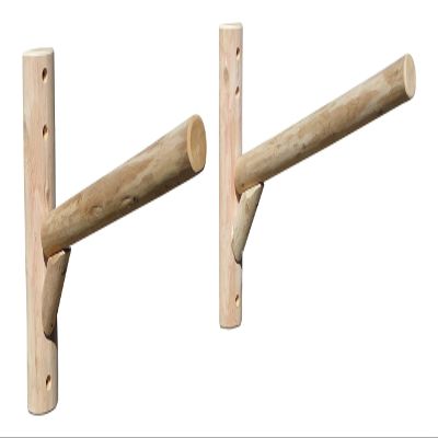 Wall-Mount 1-Place Log Kayak Storage Rack, Canoes, Indoor & Outdoor Surfboard Storages, Canoe Wall Racks, Garage Surf Racks Wall Storage, Garage Canoe Storages - Canyon Brown