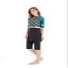 Womens Modest Muslim Burkini Swimwear Rash Guard Surfing Suit Maillot Short Sleeve Swimsuit (Floral, XX-Large) view 3