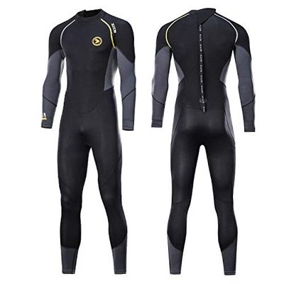 Ultra Stretch 3mm Neoprene Wetsuit, Back Zip Full Body Diving Suit, one Piece for Men-Snorkeling, Scuba Diving Swimming, Surfing