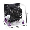 Better Display Cases Acrylic Catchers Helmet Display Case with Mirror, Purple Risers and Clear Base (A002-PR) view 2