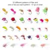 BASSDASH 57pcs Fly Fishing Egg Flies Kit with Fly Box for Steelhead Salmon Trout Fishing Include Egg Flies, Worms, Streamers view 3