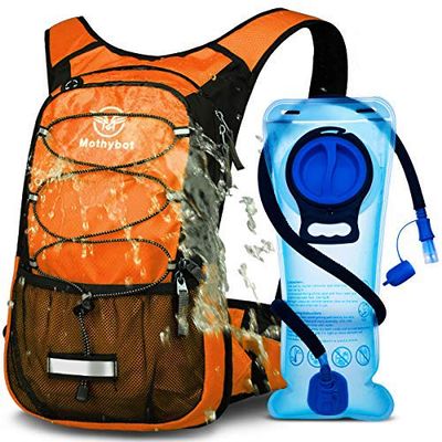 Mothybot Hydration Pack, Insulated Hydration Backpack with 2L BPA Free Water Bladder and Storage, Hiking Backpack for Men, Women, Kids for Running, Cycling, Camping - Keep Liquid Cool up to 5 Hours