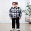 Boys' Plaid Shirt, Button Down Long Sleeve Flannel Plaid Shirt for Toddlers Little & Big Boys Girls, Flannel# Black + White, 4-5 Years = Tag 120 view 3