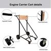 LEADALLWAY Outboard Boat Motor Carrier-315LBS Motor Cart With 4 Rubber Casters And Storage view 2