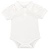 IDOPIP Baby Boys Formal Suit Gentleman Bowtie + Summer Short Sleeve Romper + Suspenders Shorts Button Bib Pants Wedding Tuxedo Outfits Birthday Cake Smash Christening Clothes 3pcs Set Navy Blue 0-6M view 3