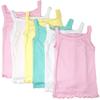 I&S Girl's 4 Pack Soft Cotton Cami Spaghetti Strap Tank Tops Undershirts (8, Pastel Colors(4 Pack)) view 1