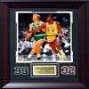Framed Deluxe Basketball Larry Bird and Magic Johnson Spotlight SKU #3005 view 1