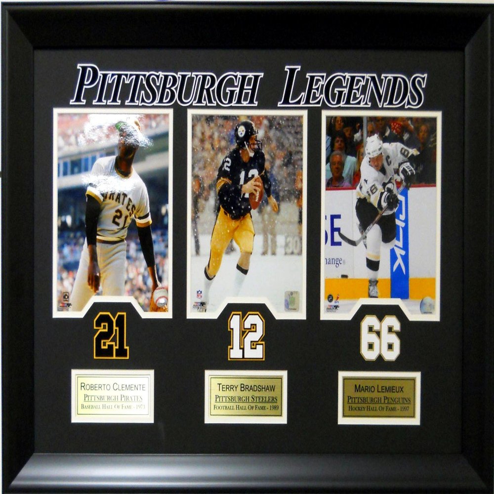 Framed Deluxe Hockey Bruins Pittsburgh Legends SKU #4003