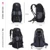 Bseash 50L Hiking Backpack, Water Resistant Lightweight Outdoor Sport Daypack Travel Bag for Camping Climbing Skiing Cycling (Black - No Shoe Compartment) view 2