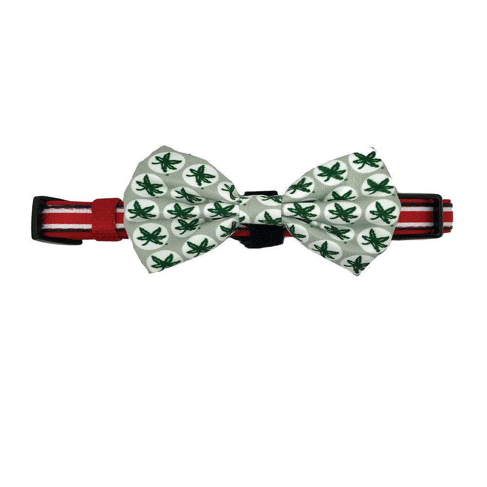 APMRUMGO US Pronto Petwear Ohio State | Buckeyes Football Stripe Pet Collar with Removable Bow M
