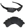 Alphax Stealth Black Polarized Replacement Lenses for Oakley Flak Jacket XLJ Vented Sunglasses