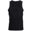 Topeter Padded Football Shirt, Rib Protectors Compression Shirt with Pads Basketball Protective Gear Rugby Tank top (Black M) view 3