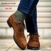 BoardroomSocks Merino Wool Mid-Calf Dress Socks for Men, Ribbed Dress Socks, Olive view 3
