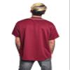 Men's Classic Baseball Jersey Shirt Button Down BJ42 - Burgundy - 4X-Large view 4