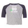 Customized Toddler Baseball Raglan Tee Personalized with Name and Team Number (Vintage Smoke, 3T) view 1