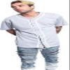 Men's Classic Baseball Jersey Shirt Button Down BJ42 - Grey - 4X-Large view 2