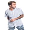 Men's Classic Baseball Jersey Shirt Button Down BJ42 - Grey - 4X-Large view 3