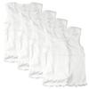 I&S Girl's 4 Pack Sleeveless Tank Tops Soft Cotton Undershirts (12, Whites) view 1
