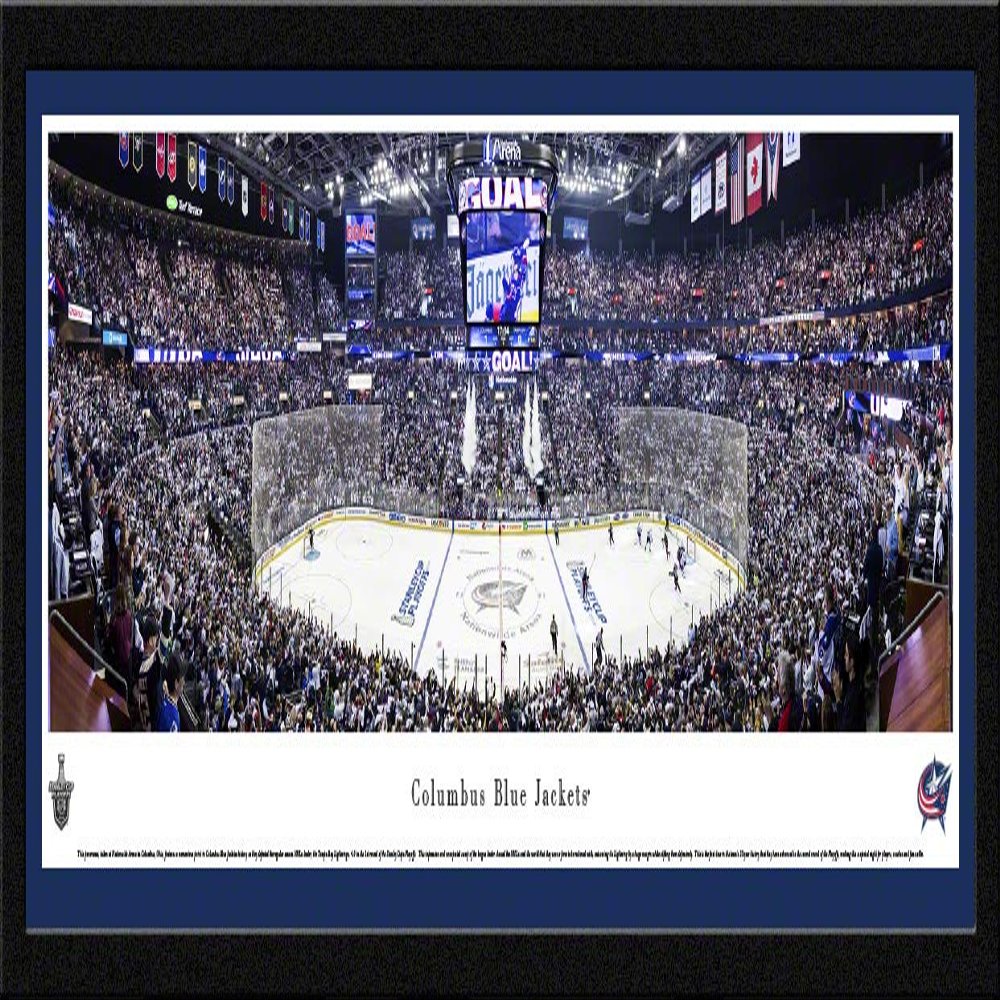 Columbus Blue Jackets - 42x15.5-inch Single Mat, Select Framed Picture by Blakeway Panoramas