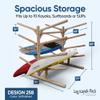 10-Place Log Kayak Storage Rack Outdoor, Paddle Board Racks, Surfboard Stand, SUP Storage, Freestanding Sports & Outdoors Racks, SUP Kayaks - Unfinished view 2