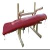 2-Place One-Sided Kayaks/SUP Log Racks, Freestanding SUP Paddle Board Rack for Garage, Kayak Rack Surfboard Outdoor Storage Racks, Kayak Stands, Surfboard Stand, Paddle Holder - Canyon Brown view 4