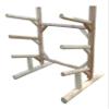 Log Kayak Rack 3-Place One-Sided Canoe Racks Free-standing Kayak Racks, Heavy Duty Storage Surfboard Stand, 63 x 48 x 53 inch Canoe Stand or SUP Storage Rack, SUP Boards - Natural view 4