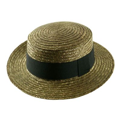 Classic Italy Boater Boater Hat Gondolier Straw Size 60 Cm Olive