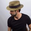 Classic Italy Boater Boater Hat Gondolier Straw Size 60 Cm Olive view 2