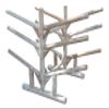 Log Kayak Rack 6-Place, 2 Canoes + 2 Kayaks + Two SUP Caribbean Kayak Rack Heavy Duty Free-standing, Seaside, Outdoor Storage, Lakeside - Unfinished view 3