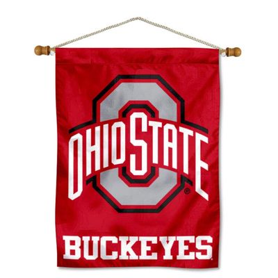 Ohio State Buckeyes Scarlet Banner with Hanging Pole