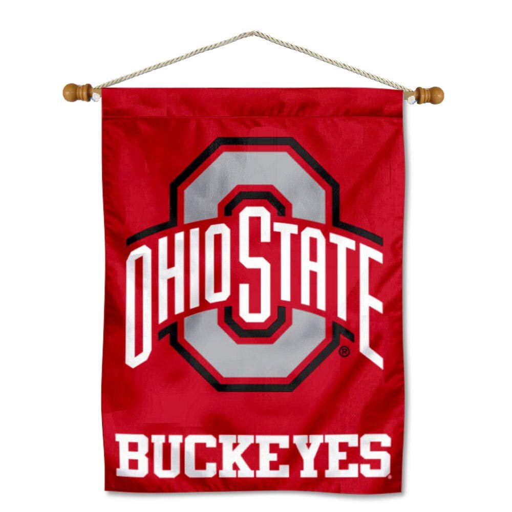 Ohio State Buckeyes Scarlet Banner with Hanging Pole