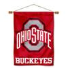 Ohio State Buckeyes Scarlet Banner with Hanging Pole view 1