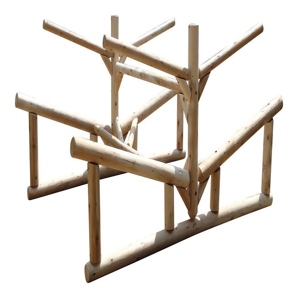 4-Place 2 Rowboat + 2 Canoes/Kayak Log Rack, Sunfish Sailboat Storage Racks, Surfboard Stand, Canoe Boat Storage for Garage, Heavy Duty Kayaks Storages - Unfinished