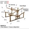 4-Place 2 Rowboat + 2 Canoes/Kayak Log Rack, Sunfish Sailboat Storage Racks, Surfboard Stand, Canoe Boat Storage for Garage, Heavy Duty Kayaks Storages - Unfinished view 3