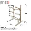 3-Place One-Sided Kayaks/SUP Log Racks, Freestanding Kayak Rack Outdoor, Surf Board Racks for Storage, SUP Paddle Board, Standing Kayaks Storage - Unfinished view 4