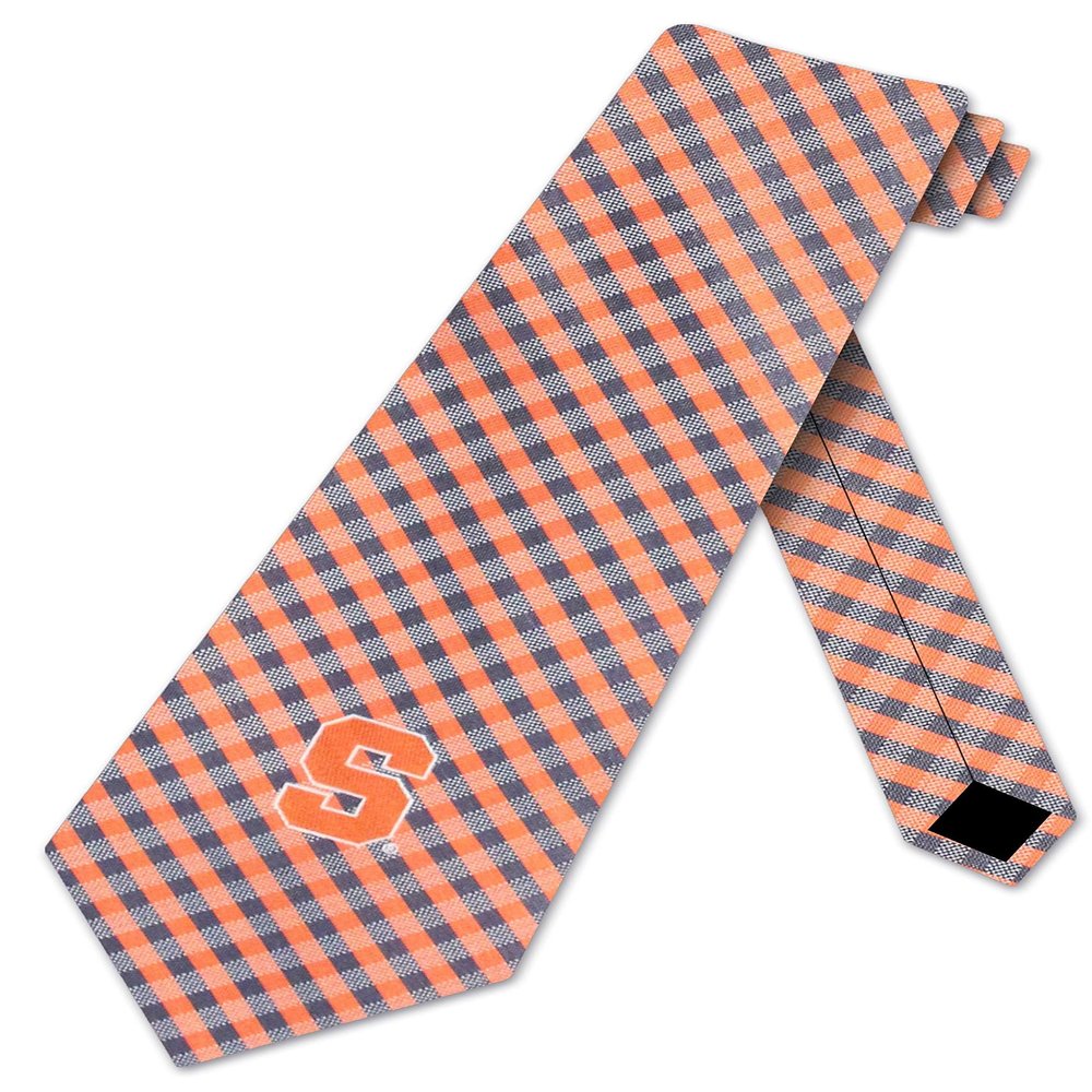 Eagles Wings Syracuse Ties Orange Mens College Neckties (Gingham Microfiber)