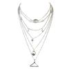 B Jewelry Beach Bliss Multi-Layer Necklace, Silver-Tone Layered Pendant Necklace for Women, Summer Beach Jewelry view 1