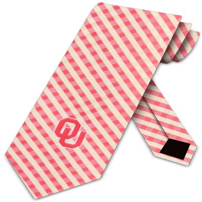 Eagles Wings Oklohoma Ties Sooners Mens College Neckties (Gingham Microfiber)