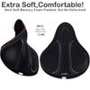 DAWAY Memory Foam Bike Seat Cover - C3 Extra Soft Pad Most Comfortable Exercise Bike Saddle Cushion for Women Men, Fit for Peloton, Stationary, Indoor Bicycles, Mountain, Road Outdoor Bycicle view 3