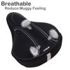 DAWAY Memory Foam Bike Seat Cover - C3 Extra Soft Pad Most Comfortable Exercise Bike Saddle Cushion for Women Men, Fit for Peloton, Stationary, Indoor Bicycles, Mountain, Road Outdoor Bycicle view 4