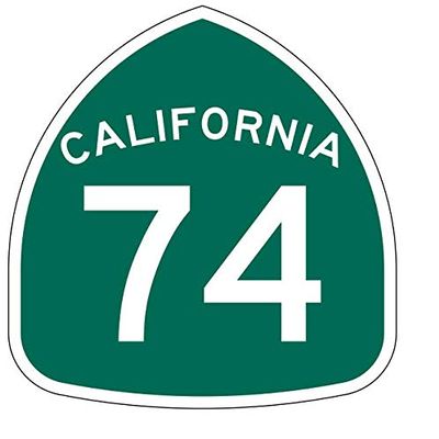 MR3Graphics Magnet California State Route 74 Sticker Decal R1164 Highway Sign Vinyl Car Magnetic Flexible Magnet Bumper Sticker 5"